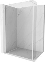 MEXEN/S - Kioto Sprchová zástena WALK-IN 115 x 40 cm, transparent, biela 800-115-212-20-00-040