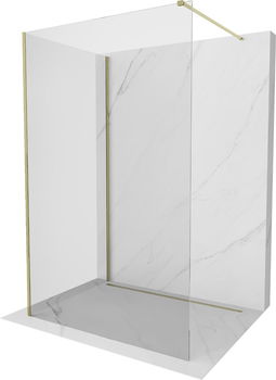 MEXEN/S - Kioto Sprchová zástena WALK-IN 120 x 120 cm, transparent, zlatá 800-120-212-50-00-120