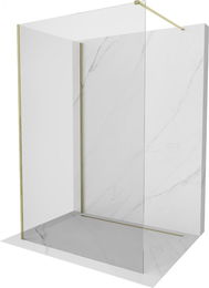 MEXEN/S - Kioto Sprchová zástena WALK-IN 120 x 80 cm, transparent, zlatá 800-120-212-50-00-080