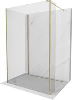 MEXEN/S - Kioto Sprchová zástena WALK-IN 125 x 120 x 30 cm, transparent, zlatá 800-125-120-221-50-00-030