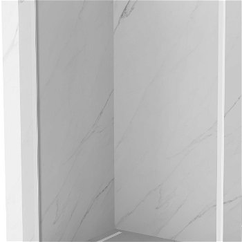 MEXEN/S - Kyoto Sprchová zástena WALK-IN 130 x 30 cm, transparent, biela 800-130-212-20-00-030