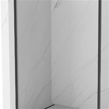 MEXEN/S - Kyoto Sprchová zástena WALK-IN 130 x 30 cm, transparent, čierna 800-130-212-70-00-030