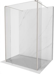 MEXEN/S - Kioto Sprchová zástena WALK-IN voľne stojaca 115 x 30 x 30 cm, transparent, nikel kartáčovaná 800-115-030-222-97-00-030