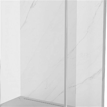 MEXEN/S - Kyoto Sprchová zástena WALK-IN voľne stojaca 90 x 30 x 30 cm, transparent, chróm 800-090-030-222-01-00-030
