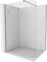 MEXEN/S - Kioto Sprchová zástena WALK-IN Walk-in 120 x 200 cm, transparent 8 mm, meď kartáčovaná 800-120-101-65-06