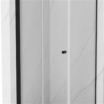 MEXEN/S - Lima sprchovací kút 110 x 110, transparent, čierna 856-110-110-70-00