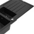 MEXEN/S MEXEN/S - Andres granitový drez s odkvapkávačom vrátane batérie Telma, čierna 6515-77-670200-70-B