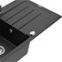 MEXEN/S MEXEN/S - Bruno granitový drez 1-miska s odkvapkávačom vrátane batérie Rita, čierny/strieborný metalik 6513-73-670300-00