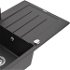 MEXEN/S MEXEN/S - Bruno granitový drez 1 s odkvapkávačom vrátane batérie Elia, čierna kropenatá 6513-76-670101-76