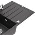 MEXEN/S MEXEN/S - Bruno granitový drez 1 s odkvapkávačom vrátane batérie Savita, čierna kropenatá 6513-76-672601-00