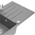 MEXEN/S MEXEN/S - Bruno granitový drez 1 s odkvapkávačom vrátane batérie Savita, šedá 6513-71-672601-00