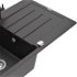 MEXEN/S MEXEN/S - Bruno granitový drez s odkvapkávačom vrátane batérie Duero, čierna kropenatá 6513-76-671600-76