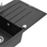 MEXEN/S MEXEN/S - Bruno granitový drez s odkvapkávačom vrátane batérie Duero, čierna/strieborná metalík 6513-73-671600-00