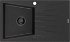 MEXEN/S MEXEN/S - Cesar granitový drez 1 s odkvapkávačom 775 x 470 mm, čierna/strieborný metalik, + čierny sifón 6514771010-73-B