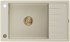 MEXEN/S MEXEN/S - Elias granitový drez 1-miska s odkvapkávačom 795 x 480 mm, béžová, sifón zlatá 6511791005-69-G