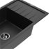 MEXEN/S MEXEN/S - Elias granitový drez 1 s odkvapkávačom vrátane batérie Aster, čierna/strieborná metalík 6511-73-73450-70-B