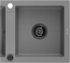 MEXEN/S MEXEN/S - Mario granitový drez 2-bowl 820 x 436 mm, šedá, + čierny sifón 6504822000-71-B