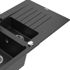 MEXEN/S MEXEN/S - Matias granitový drez 1.5 s odkvapkávačom vrátane batérie Aster, čierna/strieborná metalik 6502-73-73450-07