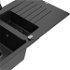 MEXEN/S MEXEN/S - Matias granitový drez 1.5 s odkvapkávačom vrátane batérie Carla, čierna/strieborná 6502-73-670700-70-B