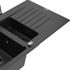 MEXEN/S MEXEN/S - Matias granitový drez 1.5 s odkvapkávačom vrátane batérie Duo, čierna/strieborná 6502-73-671701-57-B