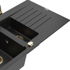 MEXEN/S MEXEN/S - Matias granitový drez 1.5 s odkvapkávačom vrátane batérie Duo, čierna/strieborná 6502-73-671701-57-G