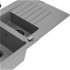 MEXEN/S MEXEN/S - Matias granitový drez 1.5 s odkvapkávačom vrátane batérie Flora, šedá 6502-71-670401-70-B