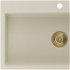 MEXEN/S MEXEN/S - Omar granitový drez 800 x 480 mm, béžová, zlatý sifón 6520801005-69-G