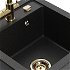 MEXEN/S MEXEN/S - Vito granitový drez 1-miska vrátane batérie Duero, čierna/zlatá metalik 6503-75-671600-50
