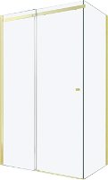 MEXEN/S - OMEGA sprchovací kút 130x70, transparent, zlatá 825-130-070-50-00
