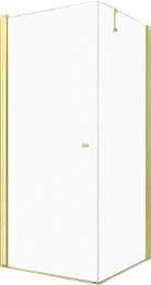 MEXEN/S - PRETORIA sprchovací kút 80x70, transparent, zlatá 852-080-070-50-00