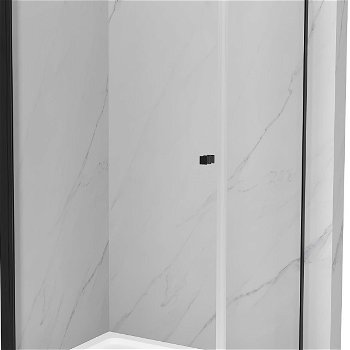 MEXEN/S - Pretória sprchovací kút 90x110, transparent, čierna + sprchová vanička vrátane sifónu 852-090-110-70-00-4010B