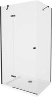 MEXEN/S - Roma sprchovací kút 110x100, transparent, čierna + biela vanička so sifónom 854-110-100-70-00-4010B