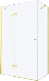 MEXEN/S - ROMA sprchovací kút 110x80, transparent, zlatá 854-110-080-50-00