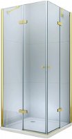 MEXEN/S - ROMA sprchovací kút 90x90, transparent, zlato 854-090-080-50-00-02