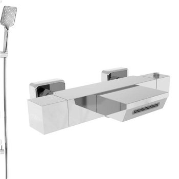 MEXEN/S - Sven sprchový stĺp vrátane vaňovej termostatickej batérie Cube, chróm 77360262-00