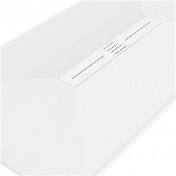 MEXEN/S - Toro obdĺžniková sprchová vanička SMC 150 x 70, biela, mriežka biela 43107015-W