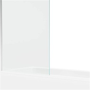MEXEN/S - Vega obdĺžniková vaňa 150 x 70 cm s panelom + vaňová zástena 100 cm, transparent, chróm 550115070X9510000001
