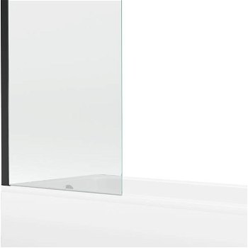 MEXEN/S - Vega obdĺžniková vaňa 150 x 70 cm s panelom + vaňová zástena 70 cm, transparent, čierna 550115070X9007017000