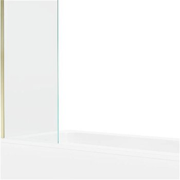 MEXEN/S - Vega obdĺžniková vaňa 160 x 70 cm s panelom + vaňová zástena 60 cm, transparent, zlatá 550116070X9506000050