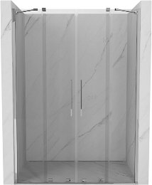 MEXEN/S - Velar Duo posuvné sprchové dvere 150, transparent, chróm 871-150-000-02-01