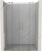 MEXEN/S - Velar Duo posuvné sprchové dvere 150, transparent, złote 871-150-000-02-50