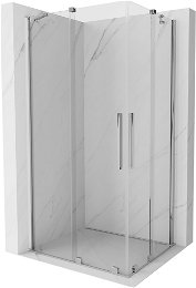MEXEN/S - Velar Duo štvorcový sprchovací kút 100 x 90, transparent, chróm 871-100-090-02-01