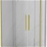 MEXEN/S - Velar Duo štvorcový sprchovací kút 100 x 90, transparent, zlatá kartáčovaná 871-100-090-02-55