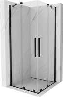 MEXEN/S - Velar Duo štvorcový sprchovací kút 80 x 80, transparent, čierna 871-080-080-02-70