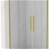 MEXEN/S - Velar Duo štvorcový sprchovací kút 80 x 80, transparent, zlatá kartáčovaná 871-080-080-02-55