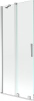 MEXEN/S - Velar Dvojkrídlová posuvná vaňová zástena 85 x 150 cm, transparent, chróm 896-085-000-01-01