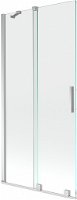MEXEN/S - Velar Dvojkrídlová posuvná vaňová zástena 95 x 150 cm, transparent, chróm 896-095-000-01-01