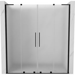 MEXEN/S - Velar L Duo posuvné sprchové dvere 200 cm, dekor, čierna 871-200-003-32-70