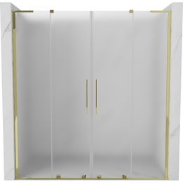 MEXEN/S - Velar L Duo posuvné sprchové dvere 200 cm, dekor, zlatá 871-200-003-32-50