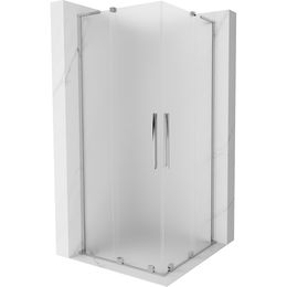 MEXEN/S - Velar L Duo sprchovací kút, posuvné dvere 100 x 100 cm, dekor, chróm 871-100-100-02-33-01